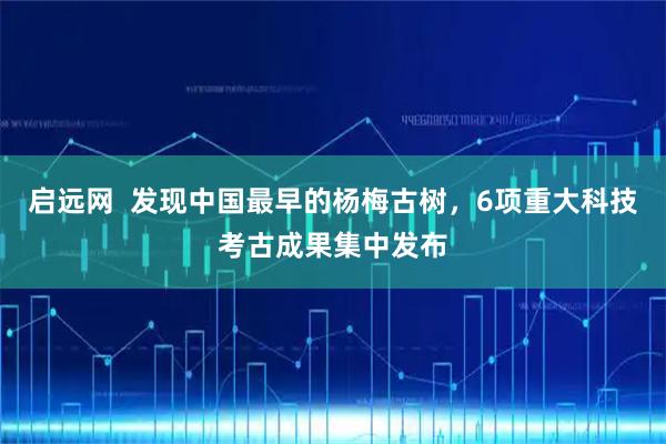 启远网  发现中国最早的杨梅古树，6项重大科技考古成果集中发布